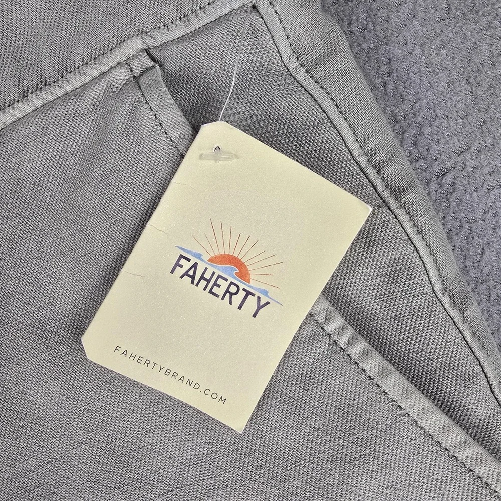 Faherty‎ Shorts Mens 42 Gray Stretch Terry Short 7 Inch Inseam Casual Chino Soft
